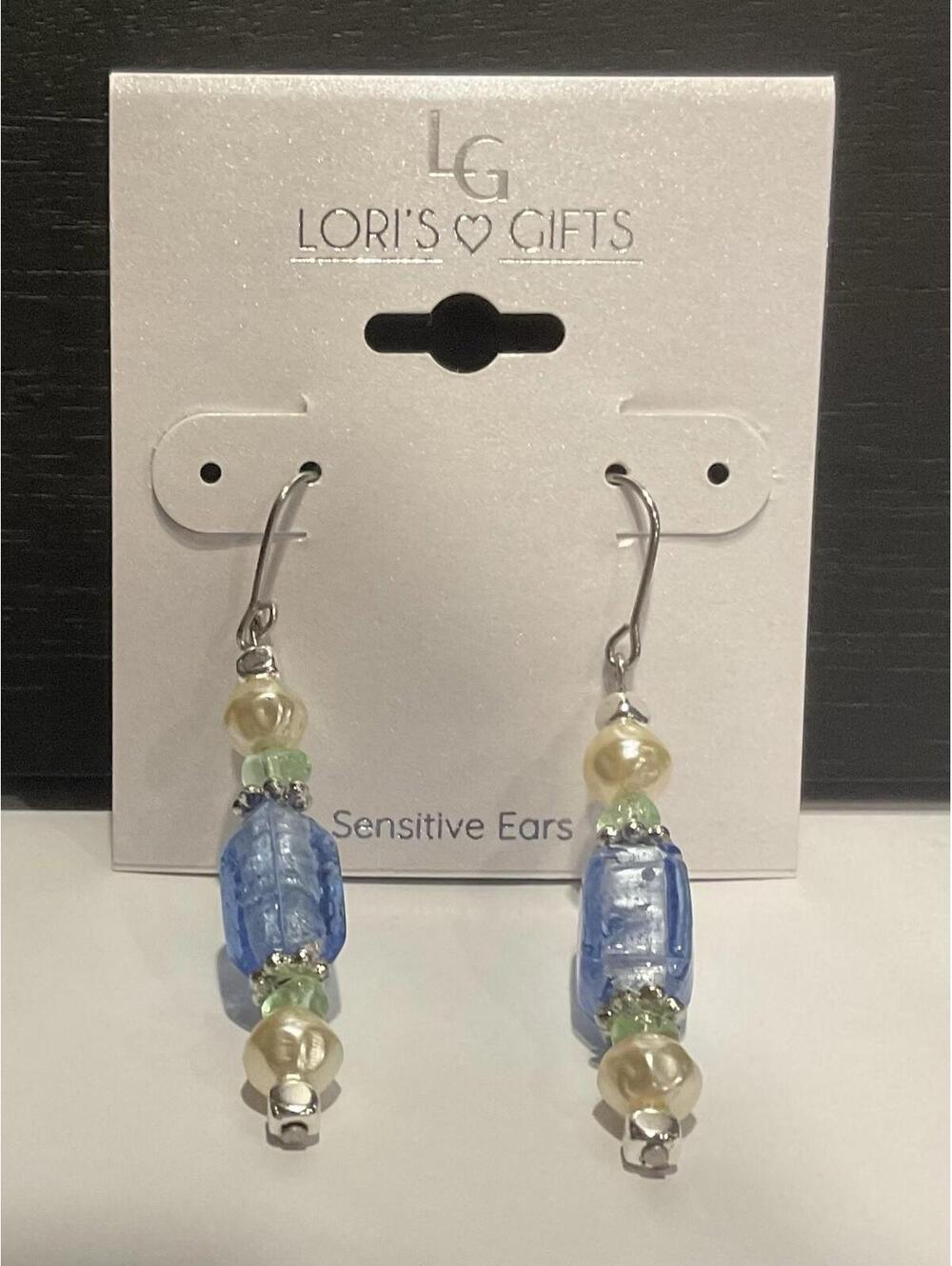NWT Lori’s Gifts Sensitive Ears Bead Dangle Earrings #1026